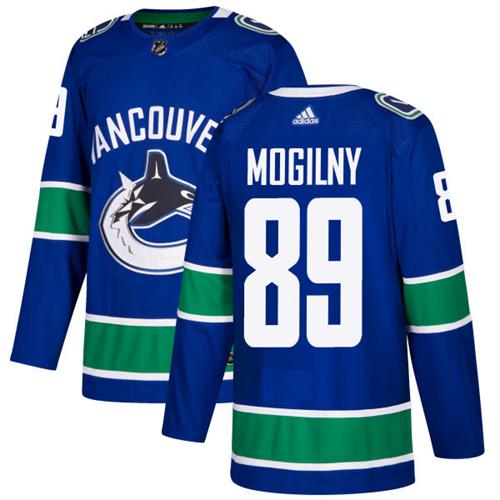 Adidas Vancouver Canucks #89 Alexander Mogilny Blue Home Authentic Youth Stitched NHL Jersey